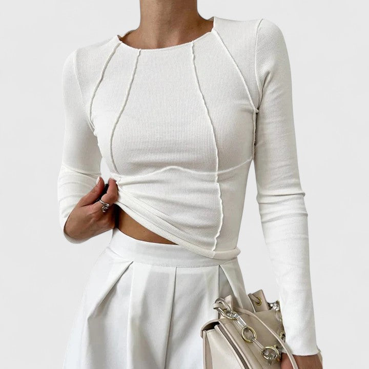 Roza - Luźna Bluzka z Długim Rękawem