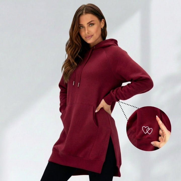 Oversizowa sukienka z kapturem