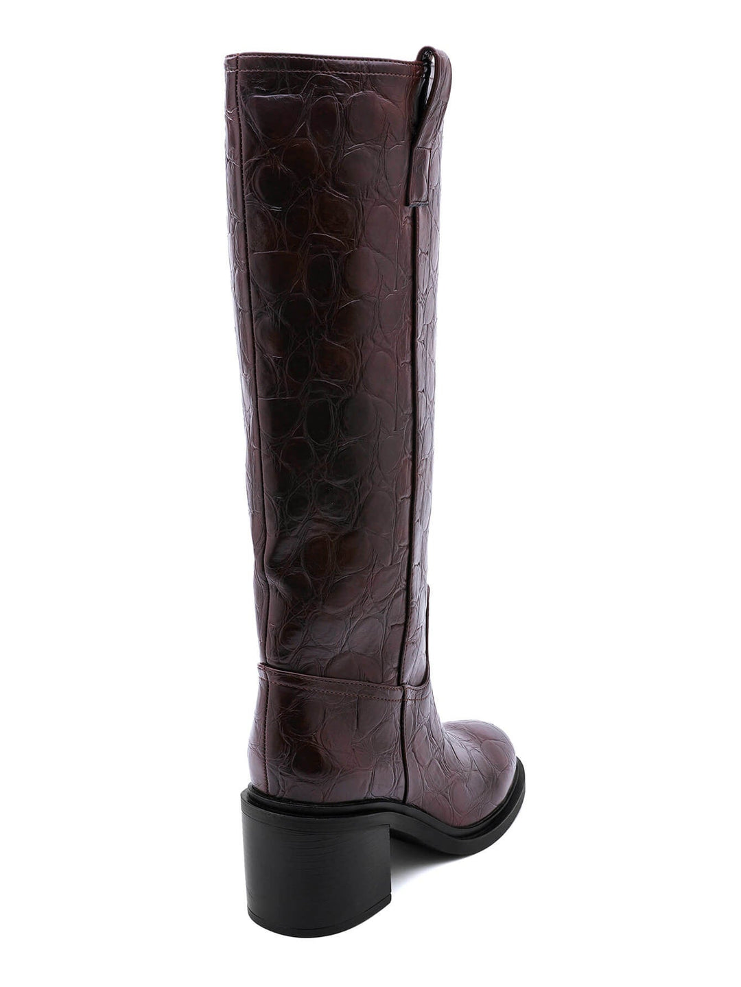 Katarzyna - Brązowe wysokie botki